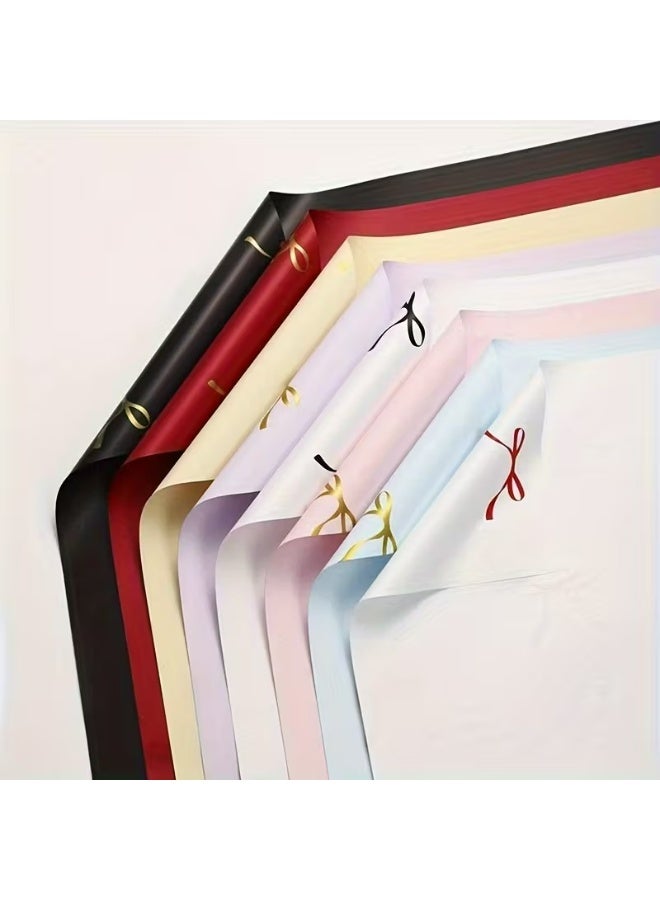 Kandid 5 أوراق تغليف هدايا عيد الحب بنمط bows (وردي) - Image 5
